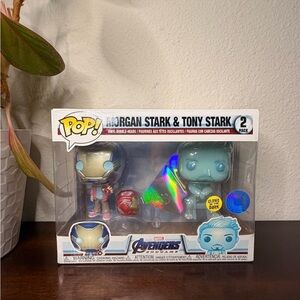 Funko Pop! Vinyl: Marvel - Morgan Stark & Tony Stark (Glows in the Dark)- 2 Pack